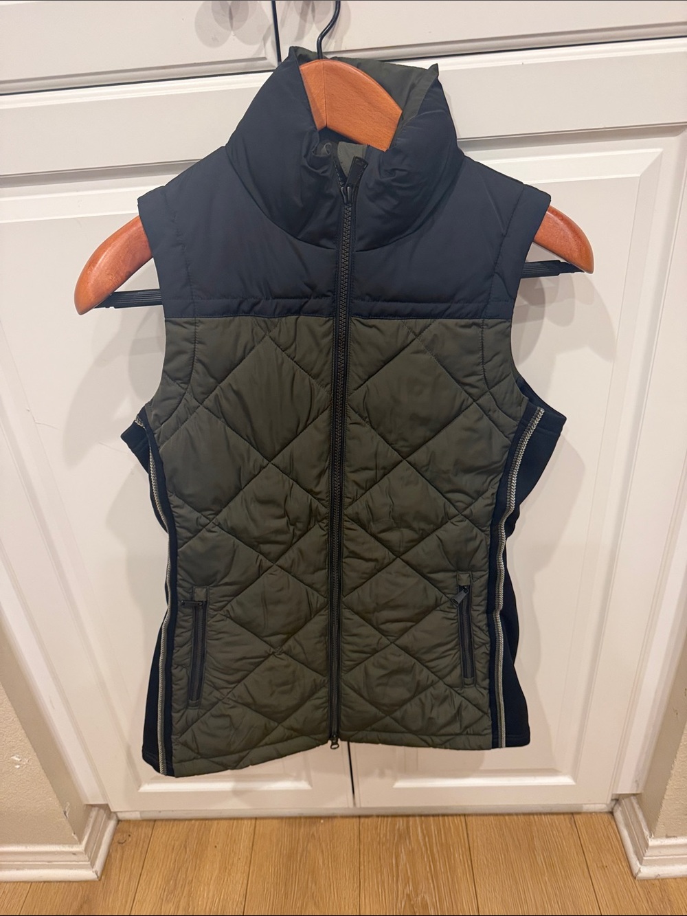 Alp N Rock Olive Green and Black Quilted Vest